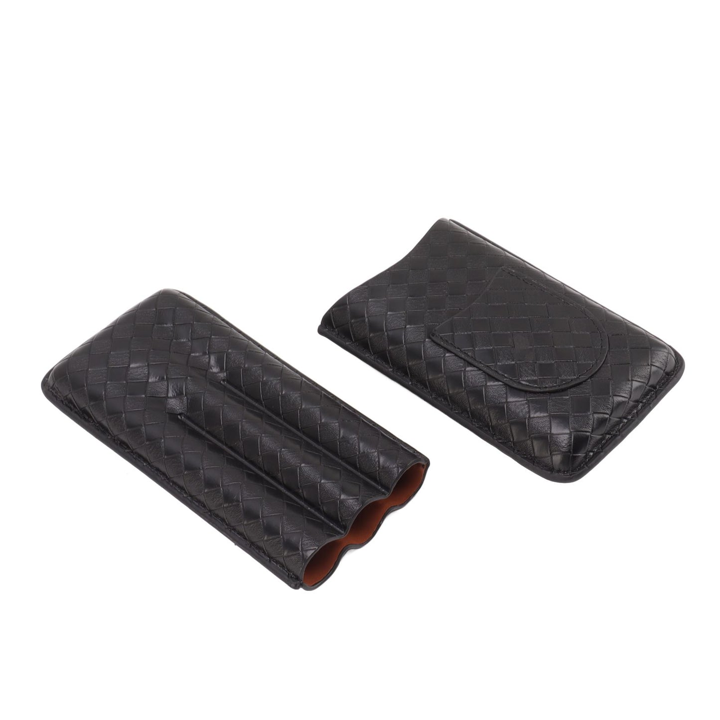 3 Sticks Portable Cigar Case Leather Cigar Humidors Travel Moisturizer Cigar Case for Men Gifts Black V1294-YM0521-3117230059911