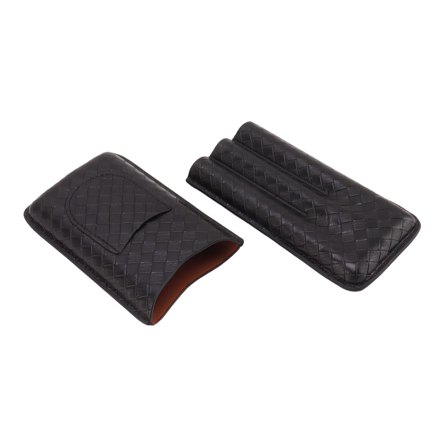 3 Sticks Portable Cigar Case Leather Cigar Humidors Travel Moisturizer Cigar Case for Men Gifts Black V1294-YM0521-3117230059911