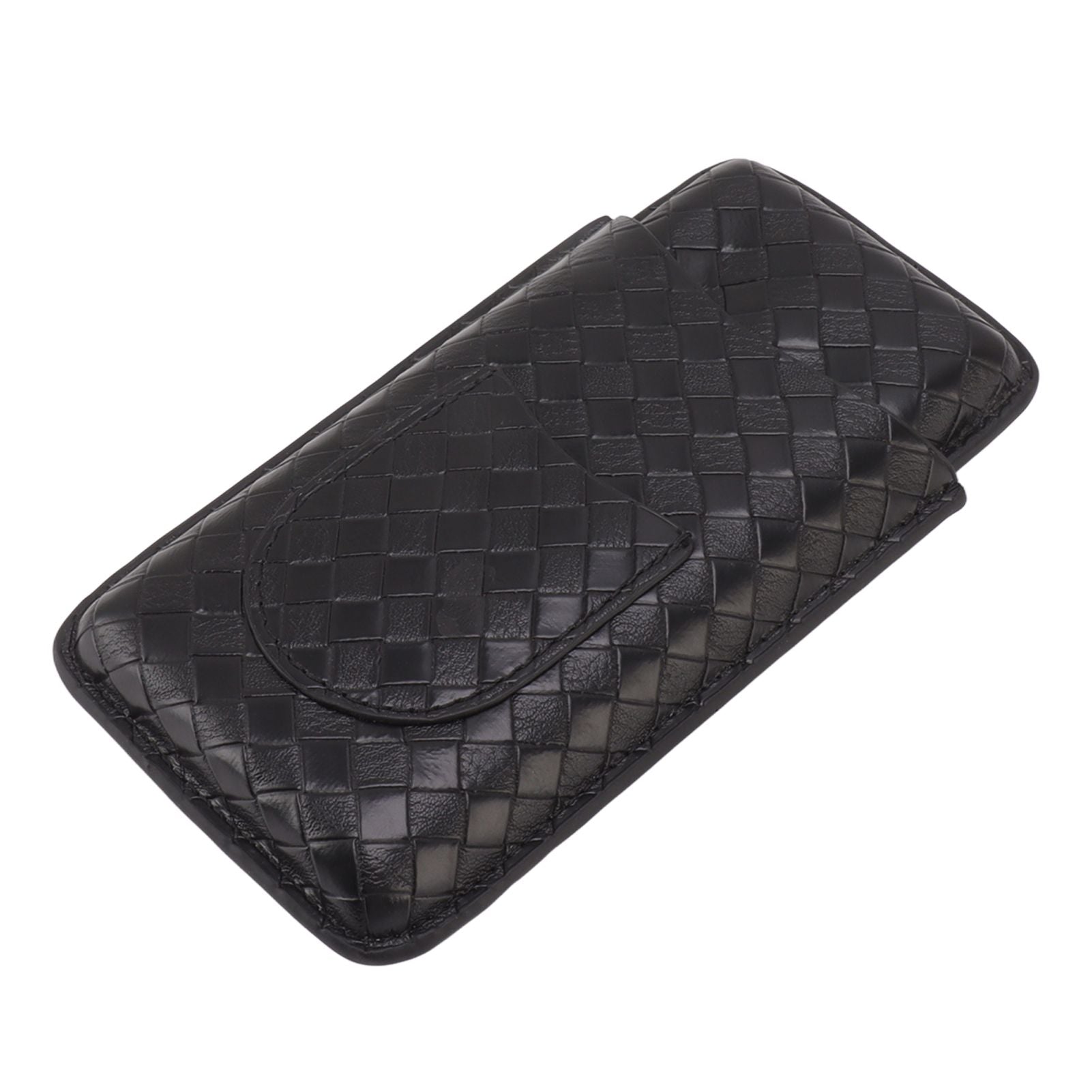 3 Sticks Portable Cigar Case Leather Cigar Humidors Travel Moisturizer Cigar Case for Men Gifts Black V1294-YM0521-3117230059911