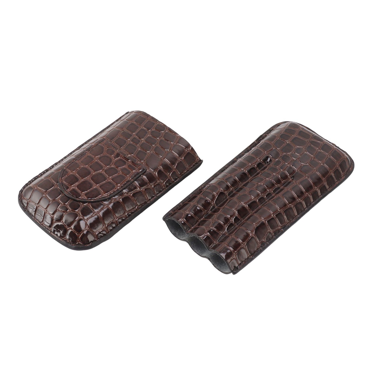 Leather Cigar Holder Portable Holding 3 Cigars Practical Travel Cigar Humidor for Man V1294-YM0521-3117230060311