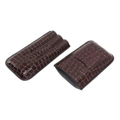 Leather Cigar Holder Portable Holding 3 Cigars Practical Travel Cigar Humidor for Man V1294-YM0521-3117230060311