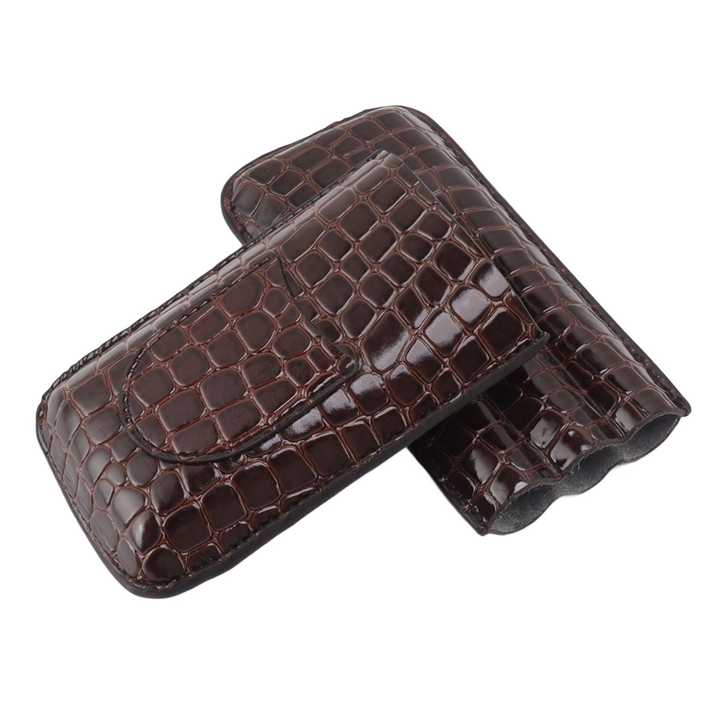 Leather Cigar Holder Portable Holding 3 Cigars Practical Travel Cigar Humidor for Man V1294-YM0521-3117230060311