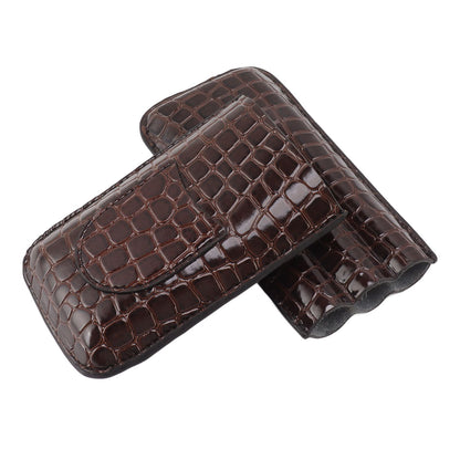 Leather Cigar Holder Portable Holding 3 Cigars Practical Travel Cigar Humidor for Man V1294-YM0521-3117230060311