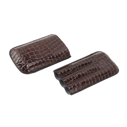 Leather Cigar Holder Portable Holding 3 Cigars Practical Travel Cigar Humidor for Man V1294-YM0521-3117230060311
