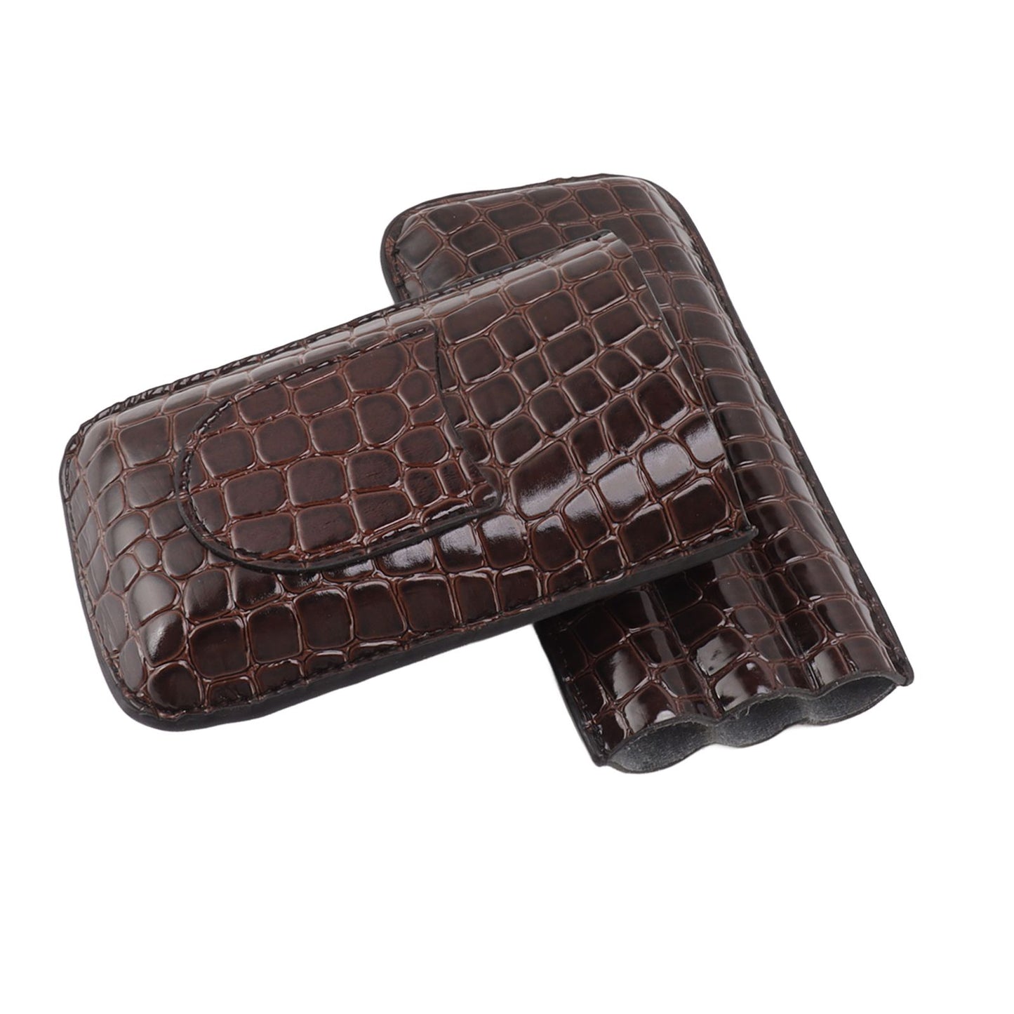 Leather Cigar Holder Portable Holding 3 Cigars Practical Travel Cigar Humidor for Man V1294-YM0521-3117230060311