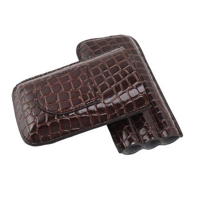 Leather Cigar Holder Portable Holding 3 Cigars Practical Travel Cigar Humidor for Man V1294-YM0521-3117230060311
