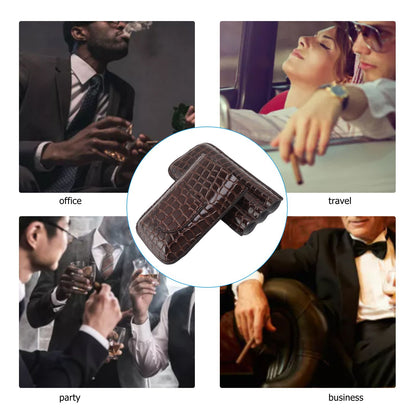 Leather Cigar Holder Portable Holding 3 Cigars Practical Travel Cigar Humidor for Man V1294-YM0521-3117230060311