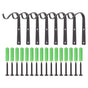 8Pcs Black Plants Hanging Wall Hook S Shape Wall Mount Plants Pot Hanging Bracket for Flower Basket V1294-YM0521-3117230060411