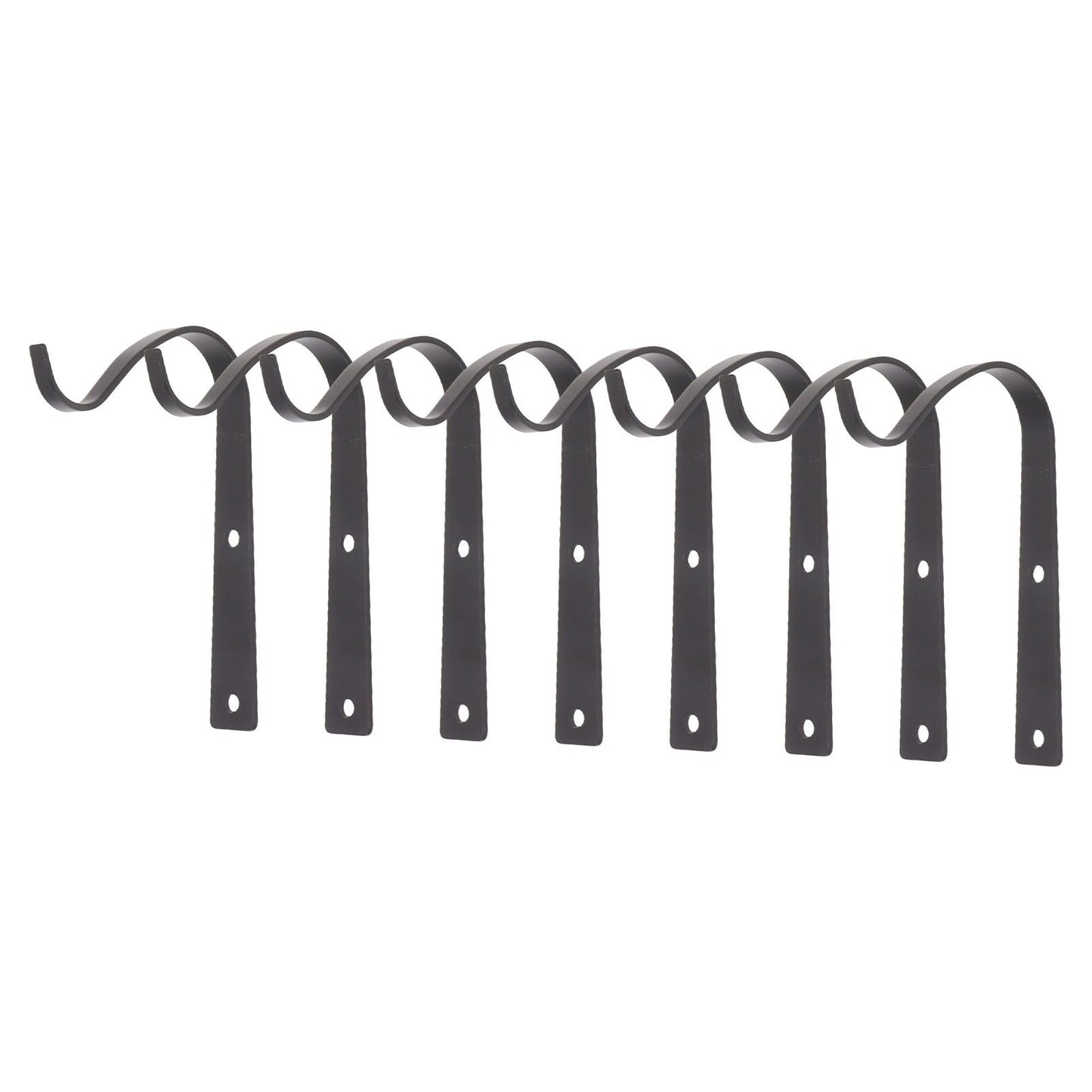 8Pcs Black Plants Hanging Wall Hook S Shape Wall Mount Plants Pot Hanging Bracket for Flower Basket V1294-YM0521-3117230060411
