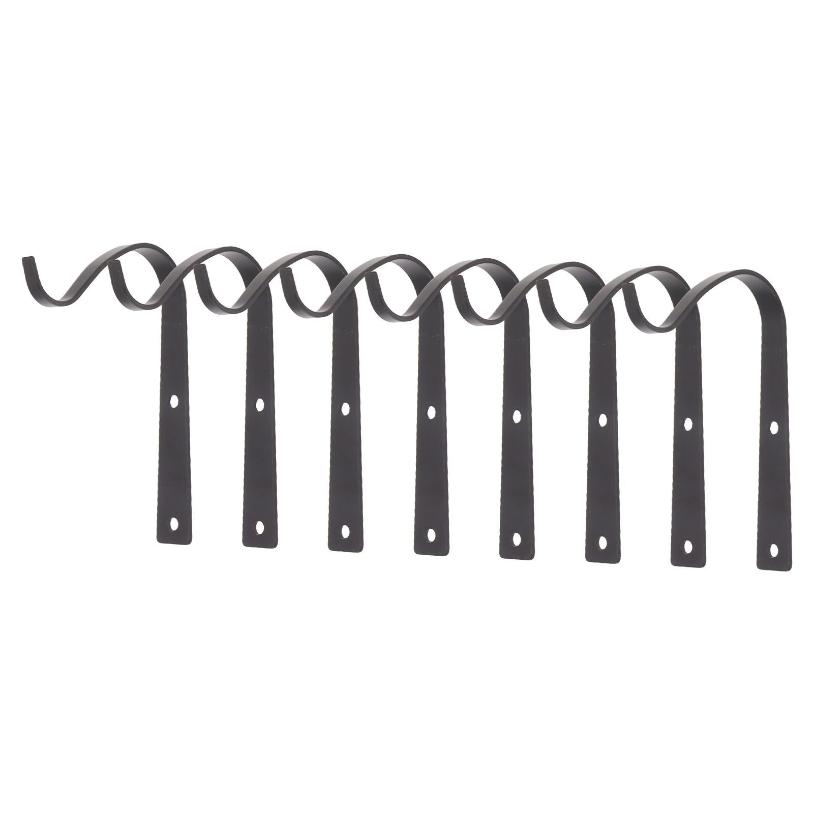 8Pcs Black Plants Hanging Wall Hook S Shape Wall Mount Plants Pot Hanging Bracket for Flower Basket V1294-YM0521-3117230060411