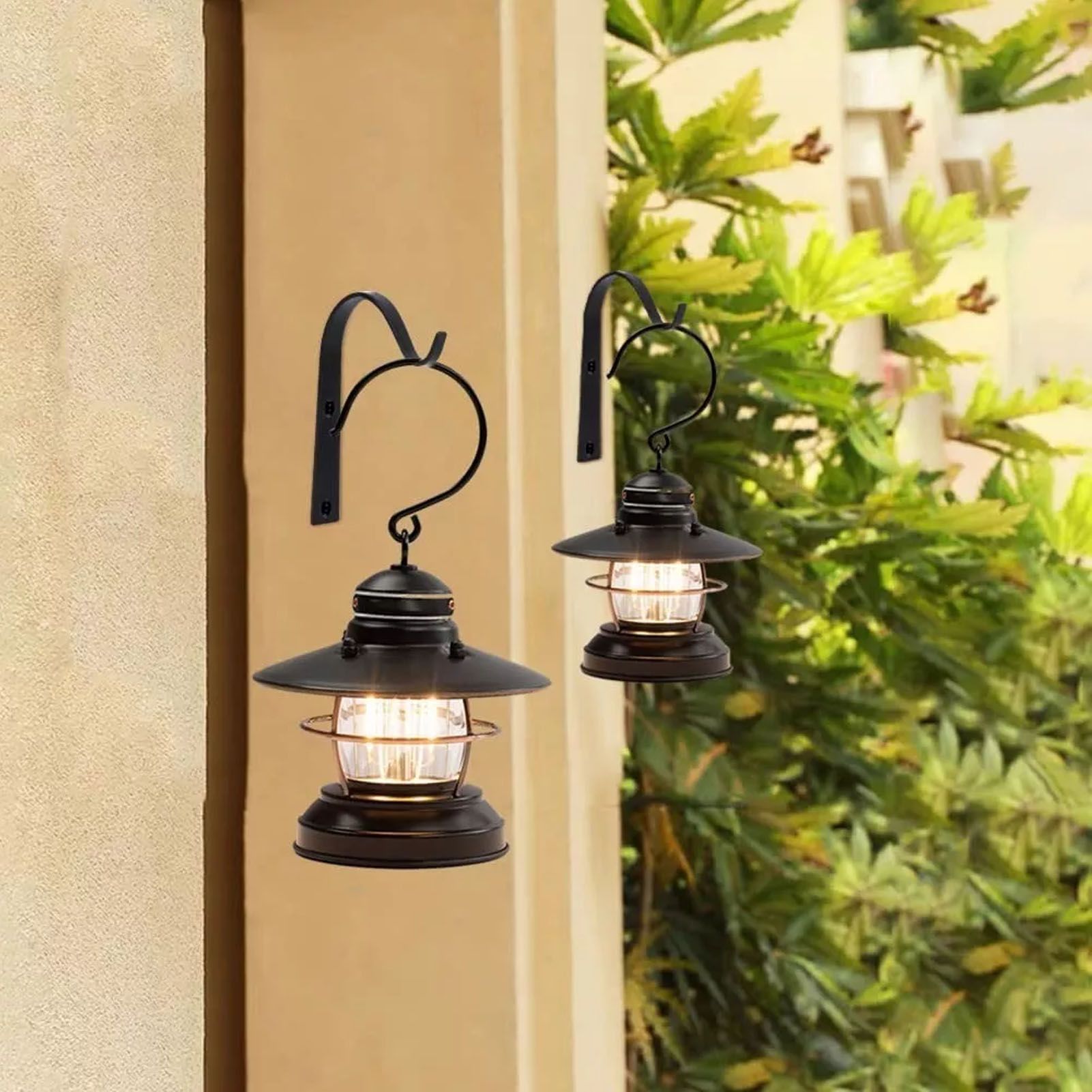 8Pcs Black Plants Hanging Wall Hook S Shape Wall Mount Plants Pot Hanging Bracket for Flower Basket V1294-YM0521-3117230060411