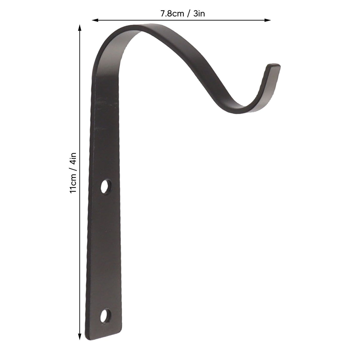 8Pcs Black Plants Hanging Wall Hook S Shape Wall Mount Plants Pot Hanging Bracket for Flower Basket V1294-YM0521-3117230060411