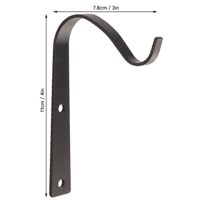 8Pcs Black Plants Hanging Wall Hook S Shape Wall Mount Plants Pot Hanging Bracket for Flower Basket V1294-YM0521-3117230060411