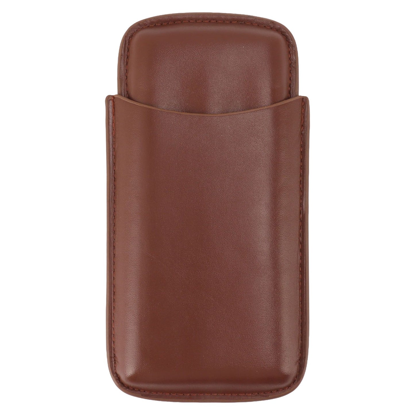 Cigarette Case Leather 3pcs Capacity Portable Cigar Storage Box with Pocket for Outdoor Brown V1294-YM0521-3117230061812