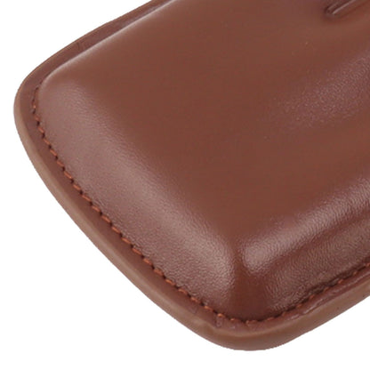 Cigarette Case Leather 3pcs Capacity Portable Cigar Storage Box with Pocket for Outdoor Brown V1294-YM0521-3117230061812