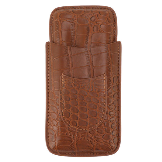 Cigar Holder Case Artificial Leather Portable Durable Elegant 3 Finger Cigar Box for Travel Outdoor Business V1294-YM0521-3117230062213