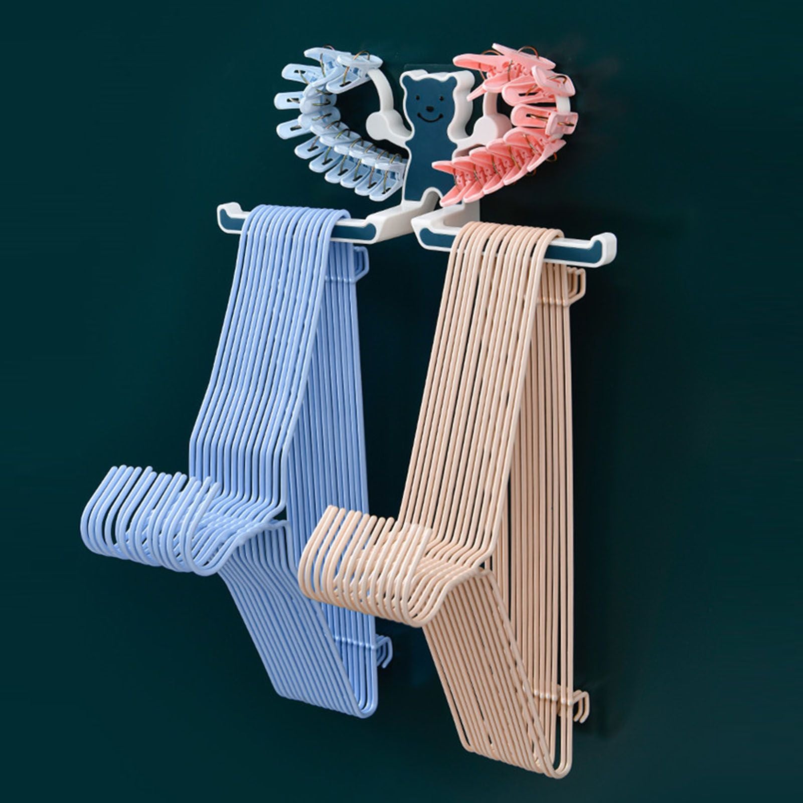 Storage Hook Rack Multipurpose Strong Bearing Capacity Waterproof Punch Free Towel Rack Holder for Home Blue V1294-YM0521-3117230064712