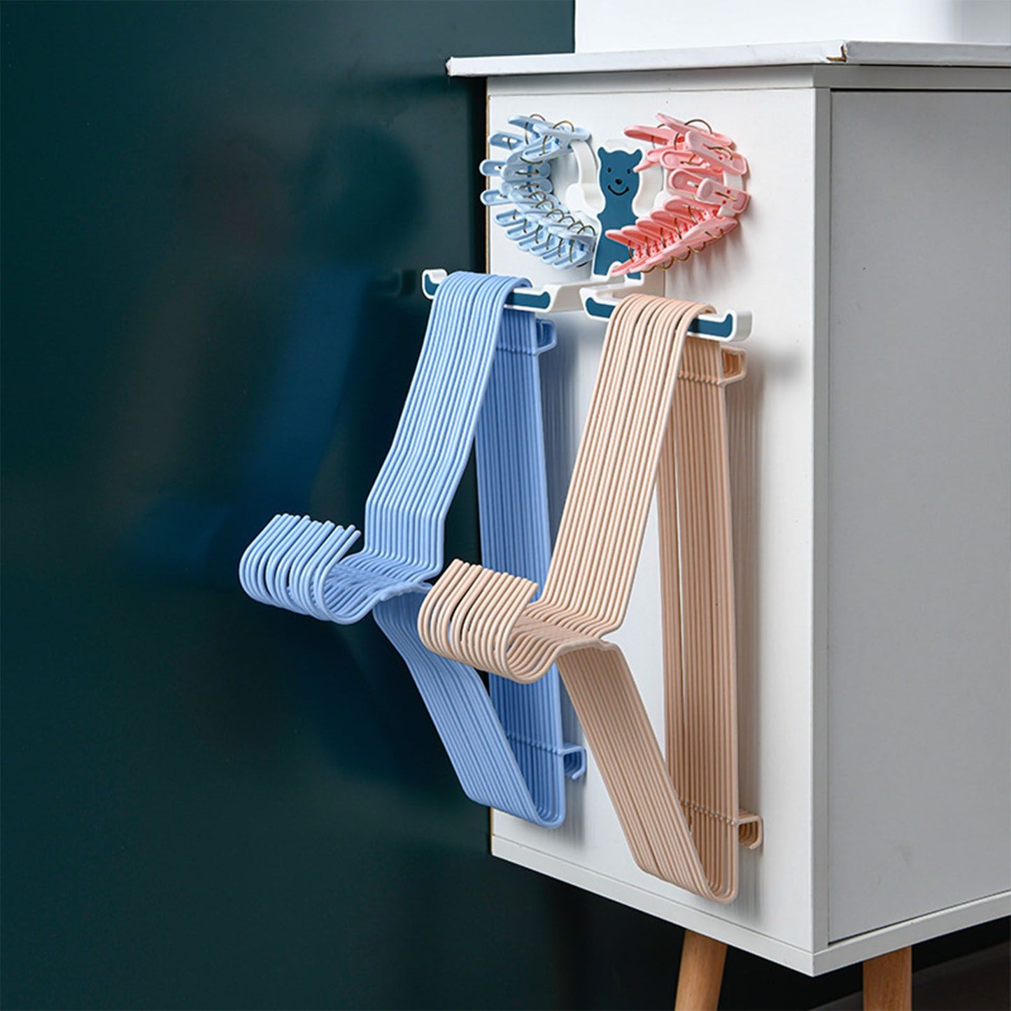 Storage Hook Rack Multipurpose Strong Bearing Capacity Waterproof Punch Free Towel Rack Holder for Home Blue V1294-YM0521-3117230064712