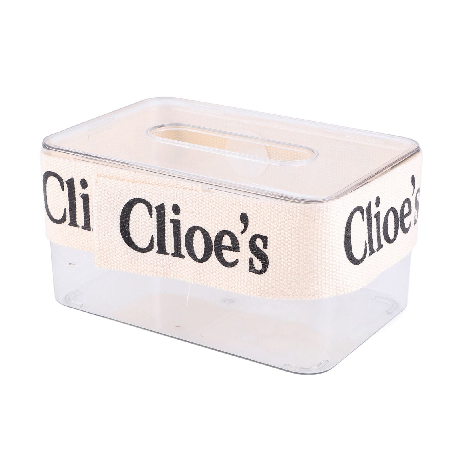 DIY Tissue Box Holder Opening Enlarged Transparent DIY Napkin Box with Webbing for Office Restaurant V1294-YM0521-3117230066311