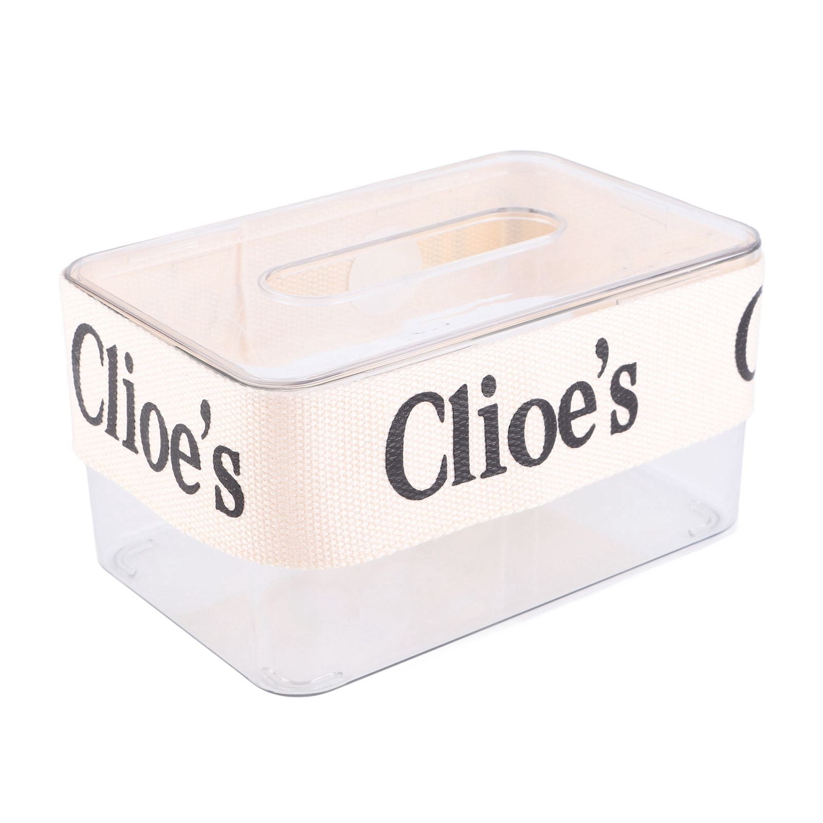 DIY Tissue Box Holder Opening Enlarged Transparent DIY Napkin Box with Webbing for Office Restaurant V1294-YM0521-3117230066311