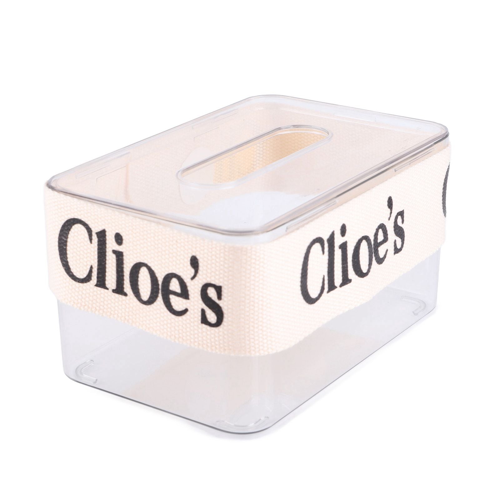 DIY Tissue Box Holder Opening Enlarged Transparent DIY Napkin Box with Webbing for Office Restaurant V1294-YM0521-3117230066311