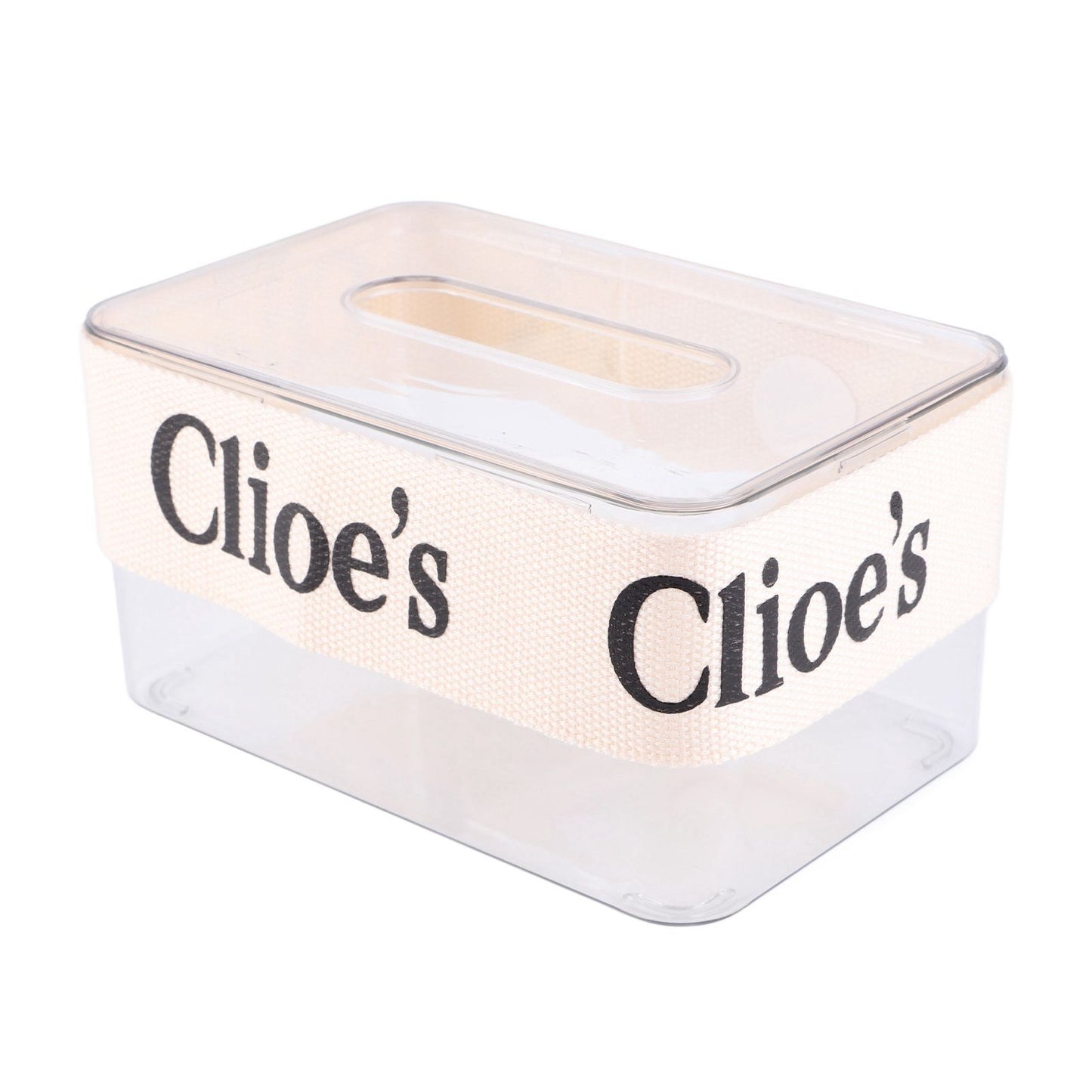 DIY Tissue Box Holder Opening Enlarged Transparent DIY Napkin Box with Webbing for Office Restaurant V1294-YM0521-3117230066311