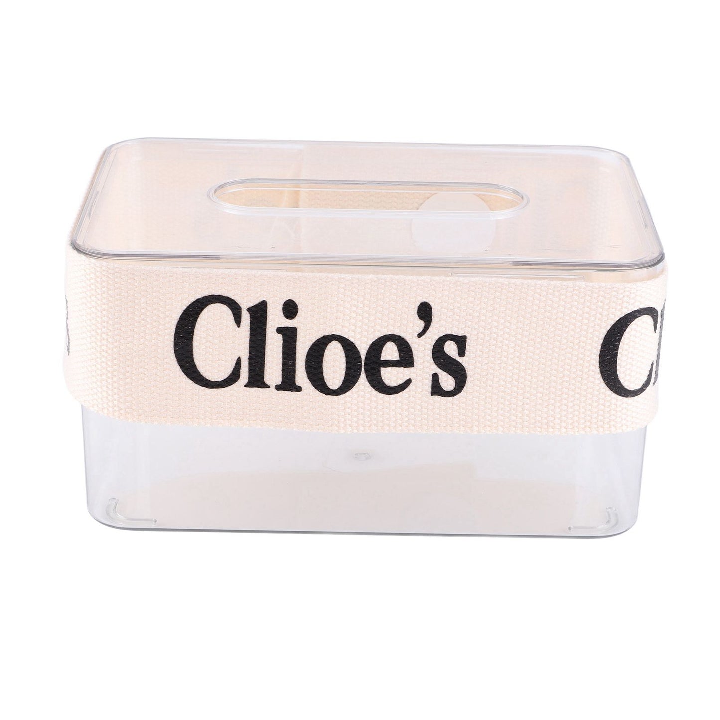 DIY Tissue Box Holder Opening Enlarged Transparent DIY Napkin Box with Webbing for Office Restaurant V1294-YM0521-3117230066311