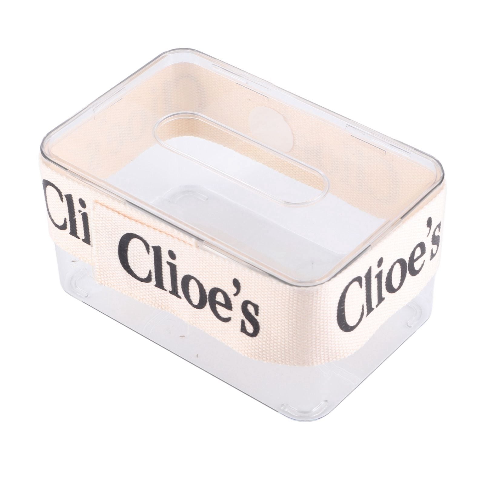 DIY Tissue Box Holder Opening Enlarged Transparent DIY Napkin Box with Webbing for Office Restaurant V1294-YM0521-3117230066311