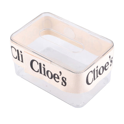 DIY Tissue Box Holder Opening Enlarged Transparent DIY Napkin Box with Webbing for Office Restaurant V1294-YM0521-3117230066311