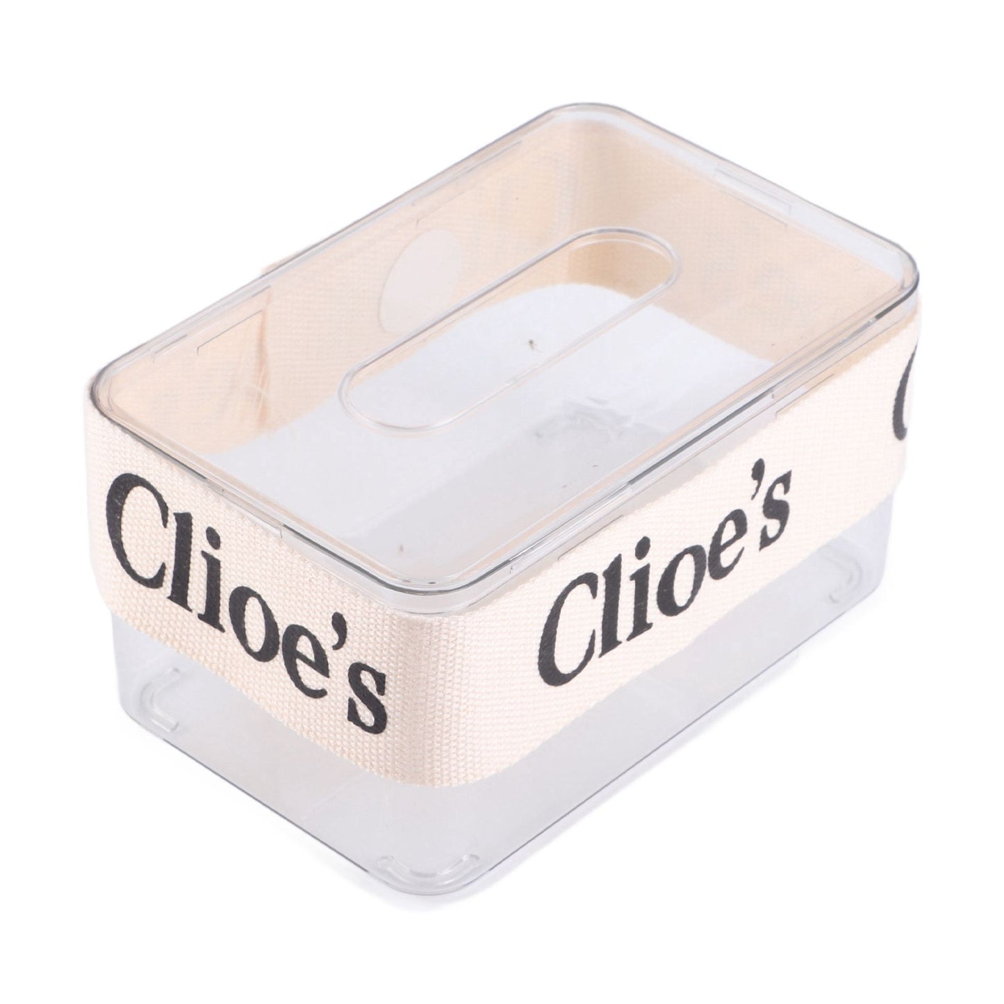 DIY Tissue Box Holder Opening Enlarged Transparent DIY Napkin Box with Webbing for Office Restaurant V1294-YM0521-3117230066311