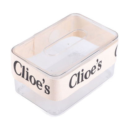 DIY Tissue Box Holder Opening Enlarged Transparent DIY Napkin Box with Webbing for Office Restaurant V1294-YM0521-3117230066311