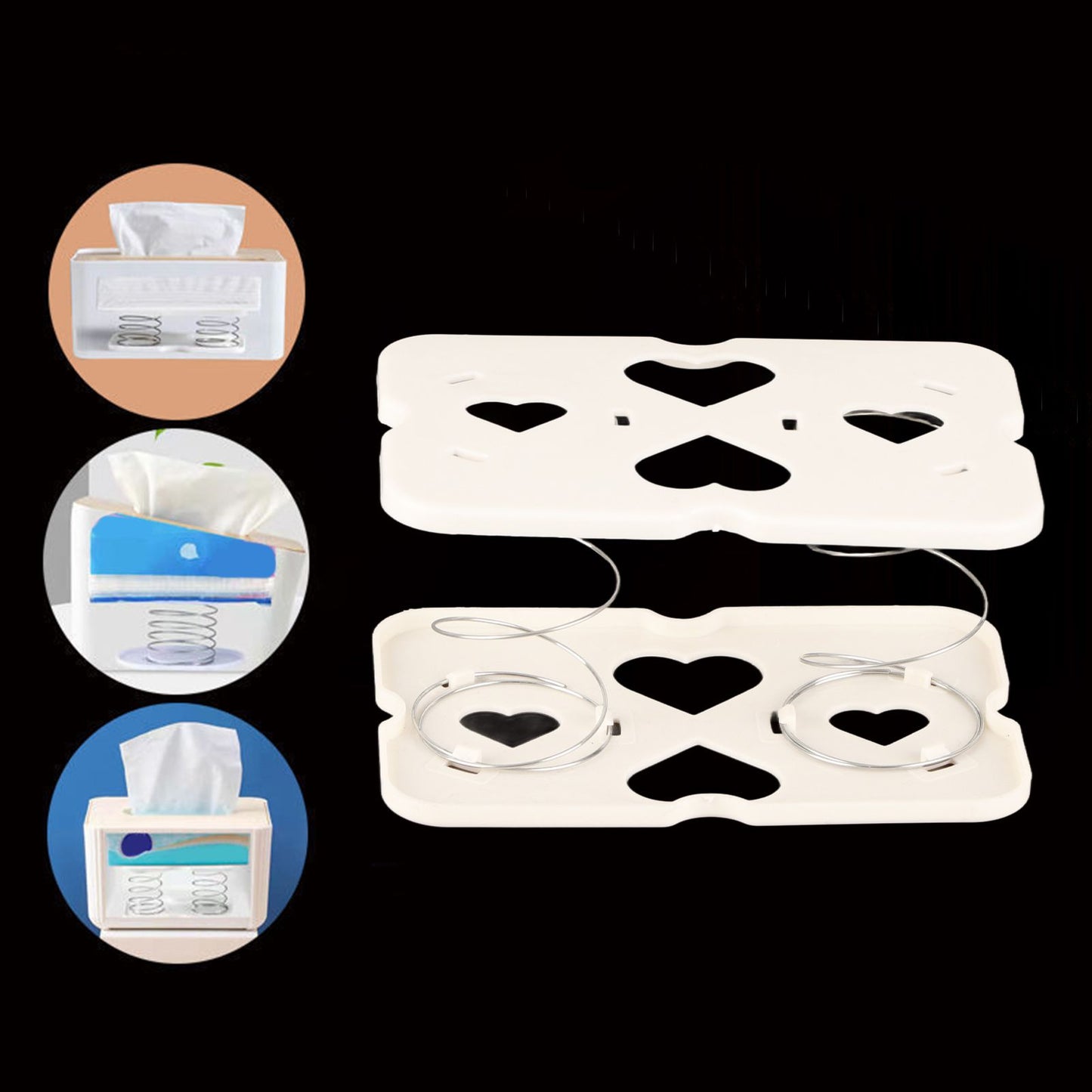 Tissue Box Spring Support Automatic Lifting Flexible Tissue Spring Bracket Spring Holder for Kitchen Office V1294-YM0521-3117230066811