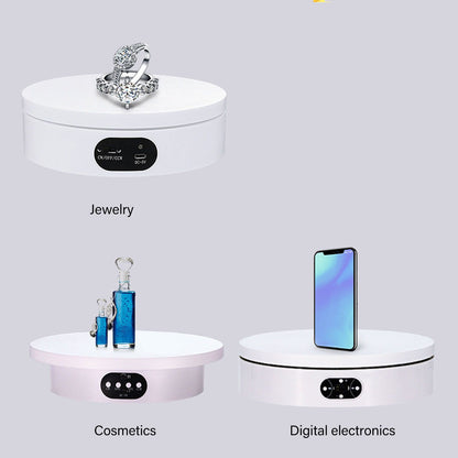 Electric Turntable 360 Degree Rotating Product Photography Display Rechargeable Remote Control 3kg Bearing V1294-YM0521-3117230067313
