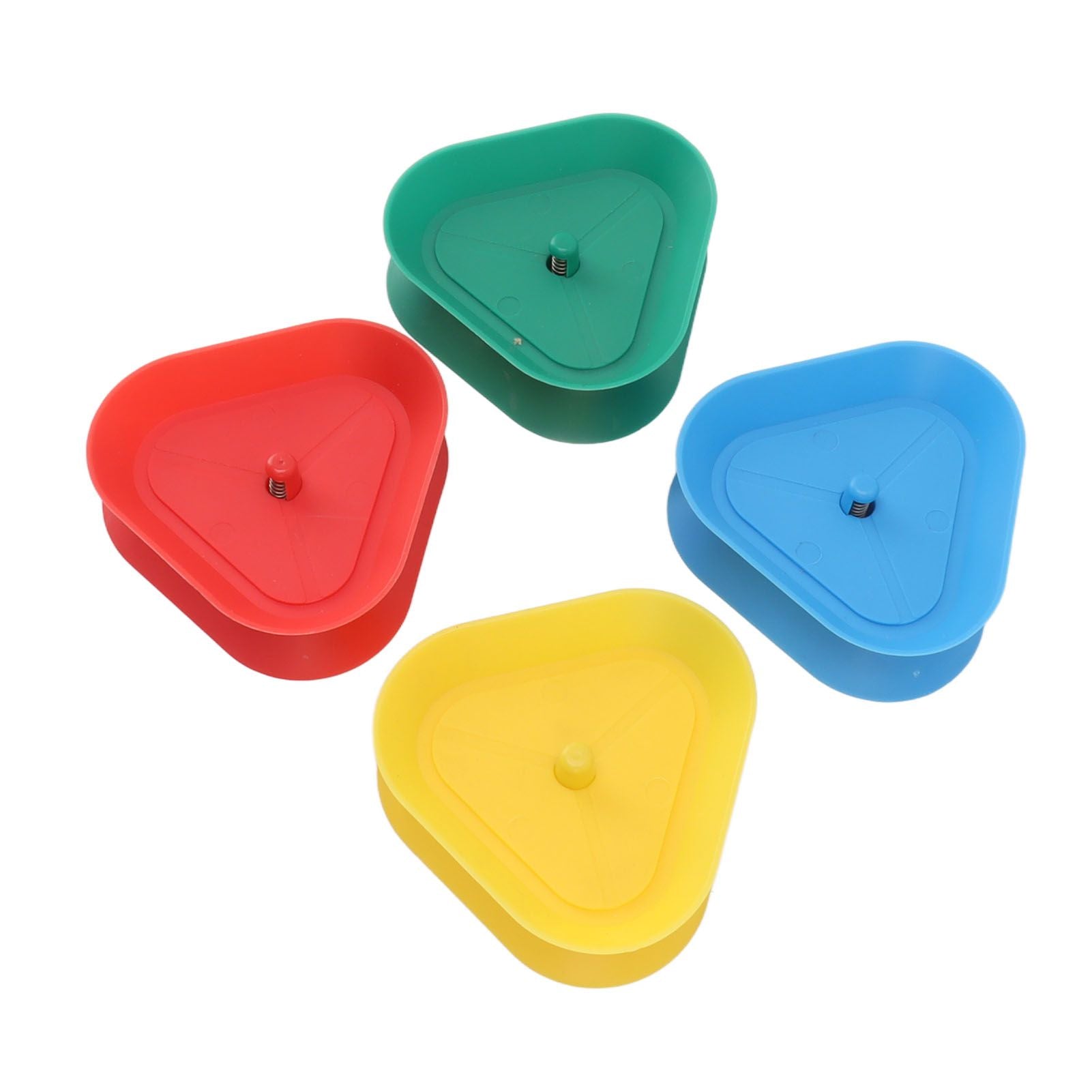 4Pcs Playing Card Holder Plastic Triangle Shaped Spring Design Hands Free Poker Card Holder V1294-YM0521-3117230068611