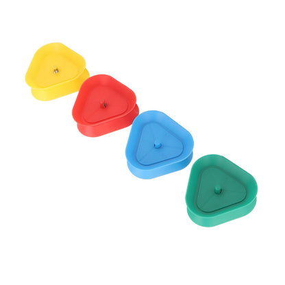 4Pcs Playing Card Holder Plastic Triangle Shaped Spring Design Hands Free Poker Card Holder V1294-YM0521-3117230068611