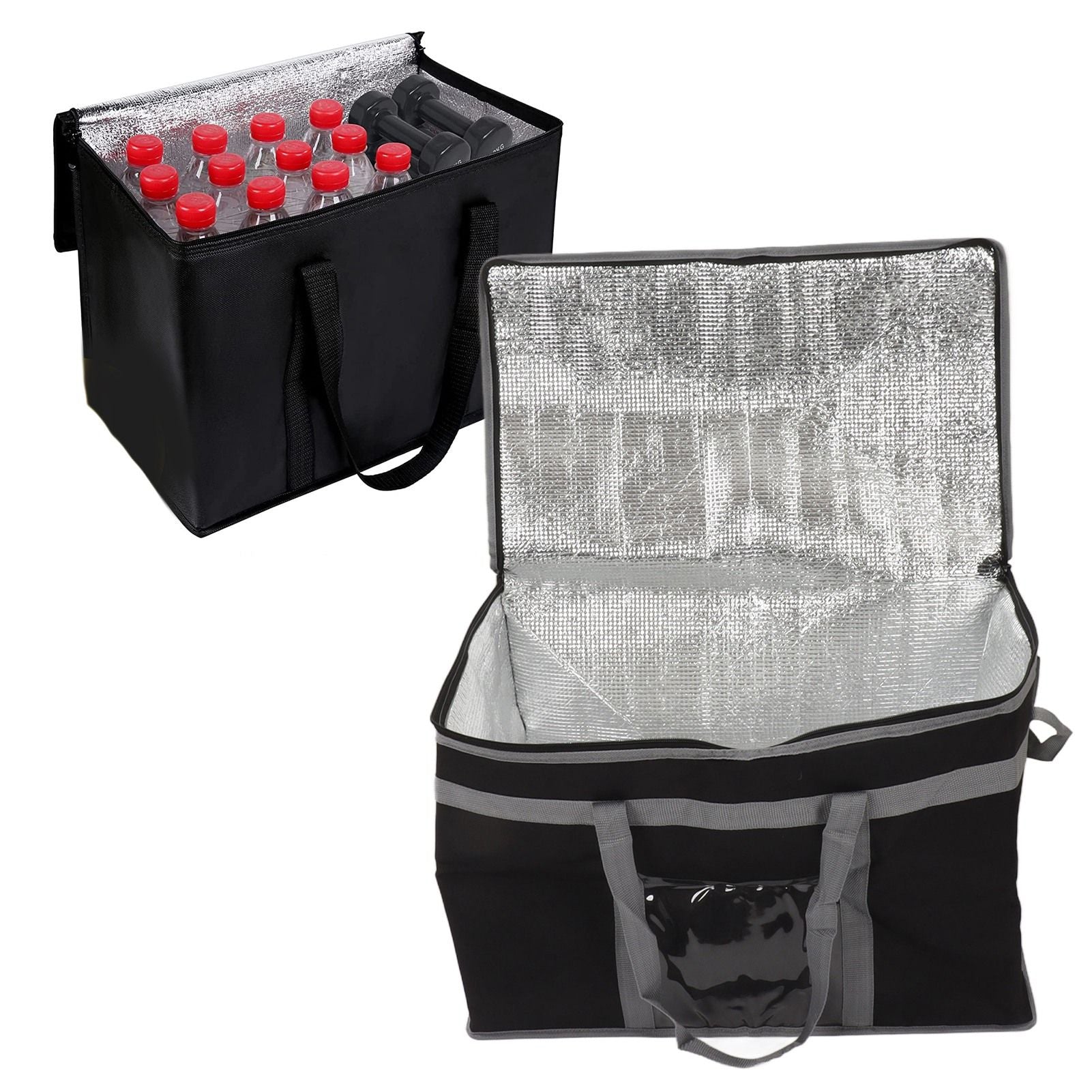 Insulated Bag 38L Large Capacity Reusable Cooler Bag Lunch Bag with 2 Handle for Food V1294-YM0521-3117230071611