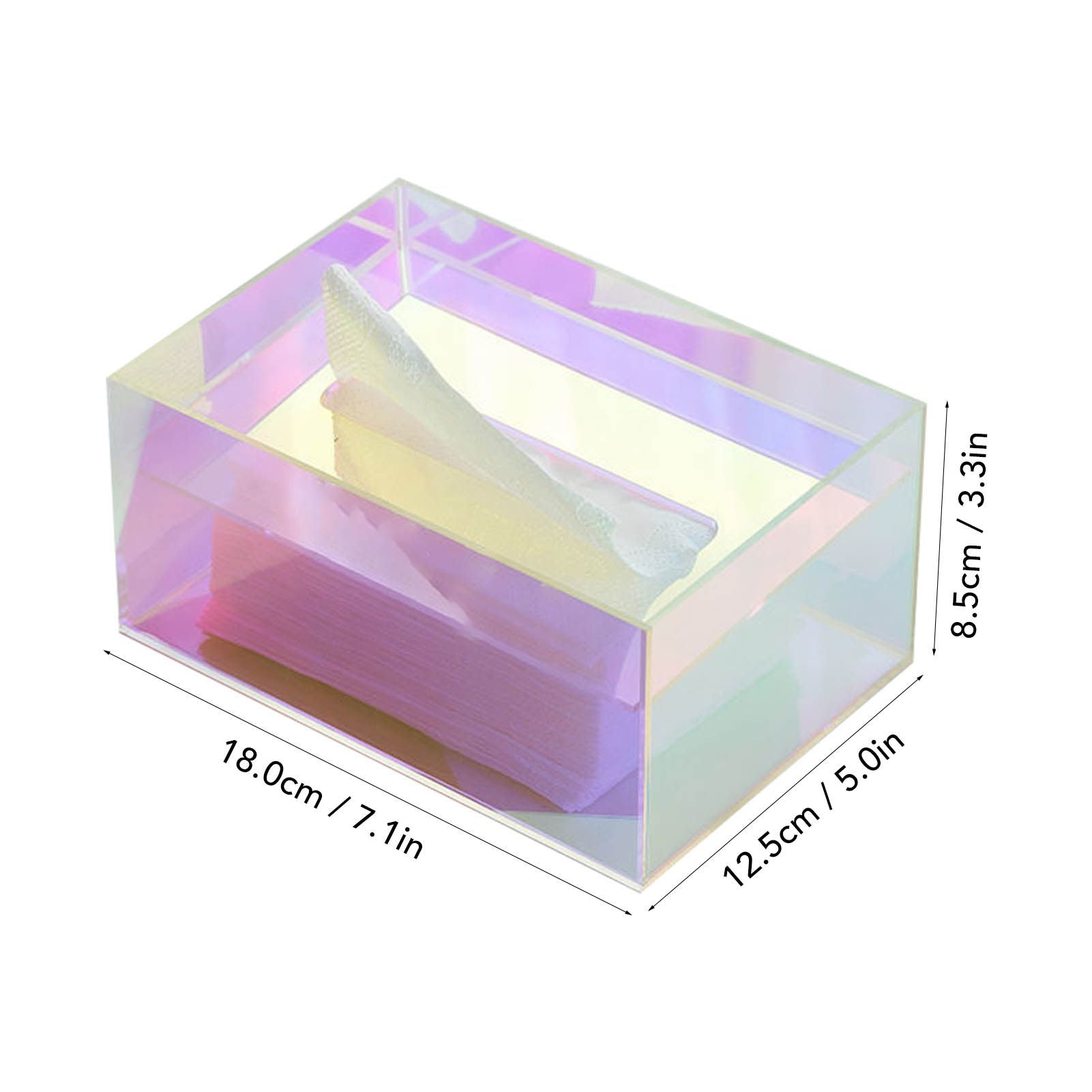Tissue Box Holder Acrylic Storage Large Capacity Napkin Box for Washroom Living Room V1294-YM0521-3117230073911