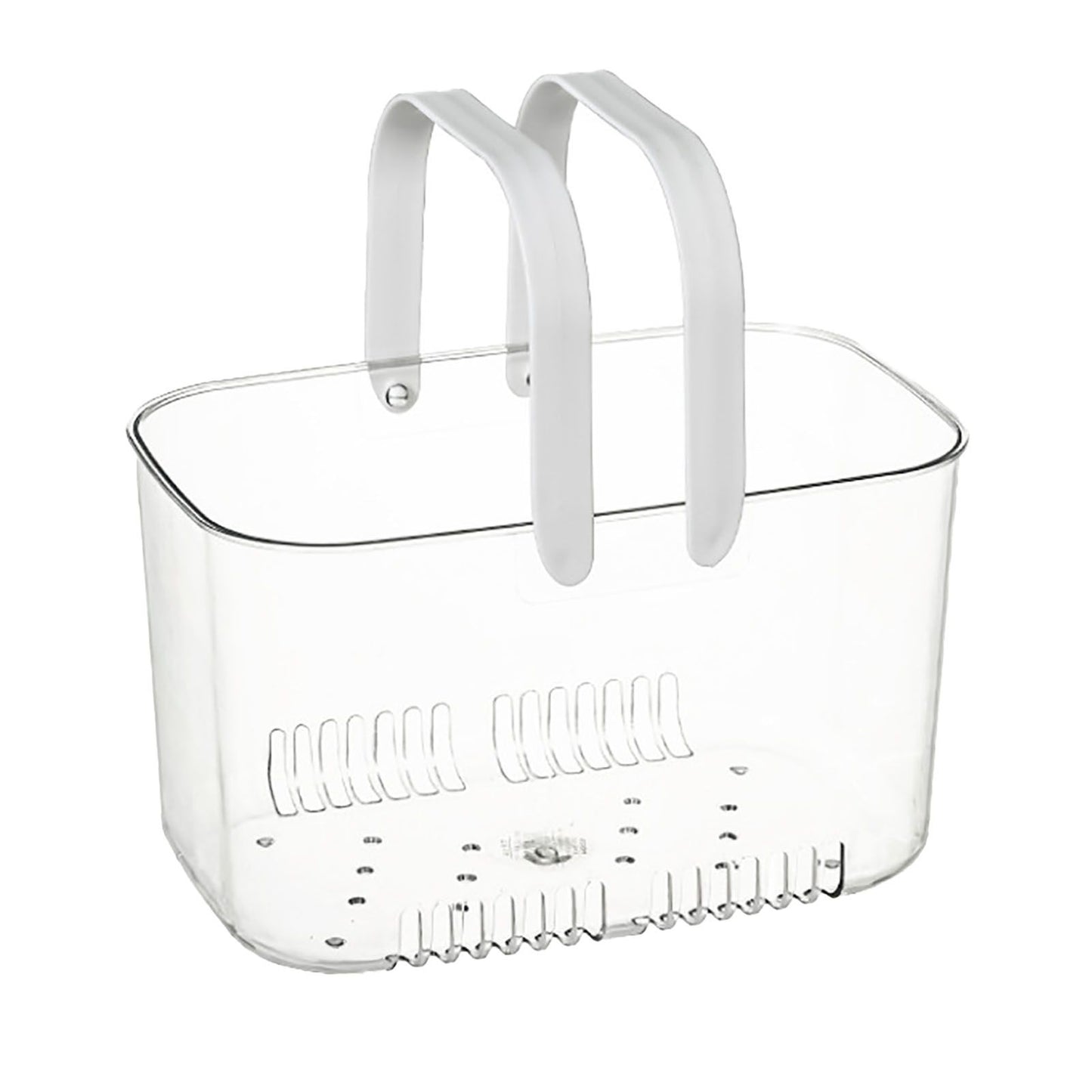 Clear Hand Basket Comfortable Handle Ventilation Holes Easy Access Versatile Fruit Storage Basket for Camping V1294-YM0521-3117230074511