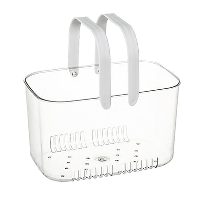 Clear Hand Basket Comfortable Handle Ventilation Holes Easy Access Versatile Fruit Storage Basket for Camping V1294-YM0521-3117230074511