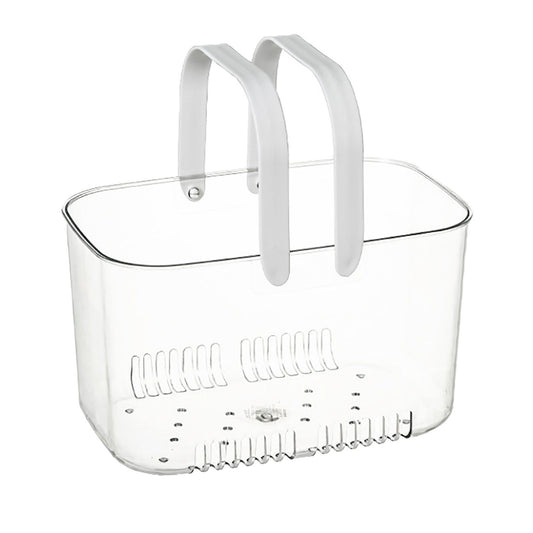 Clear Hand Basket Comfortable Handle Ventilation Holes Easy Access Versatile Fruit Storage Basket for Camping V1294-YM0521-3117230074511