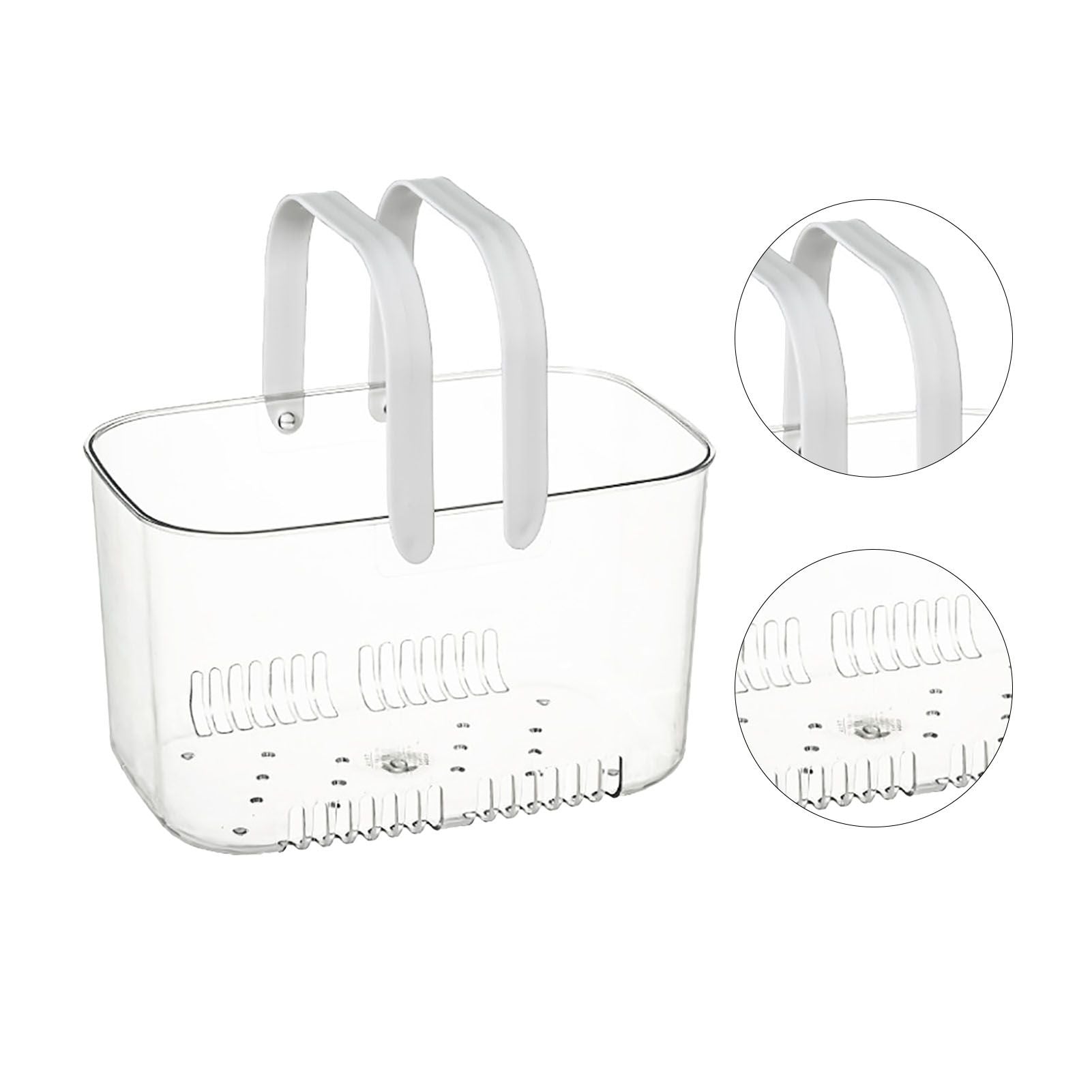 Clear Hand Basket Comfortable Handle Ventilation Holes Easy Access Versatile Fruit Storage Basket for Camping V1294-YM0521-3117230074511