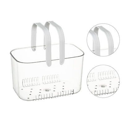 Clear Hand Basket Comfortable Handle Ventilation Holes Easy Access Versatile Fruit Storage Basket for Camping V1294-YM0521-3117230074511