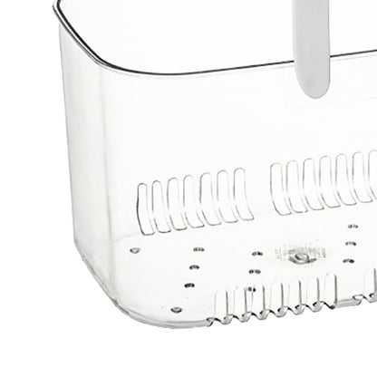 Clear Hand Basket Comfortable Handle Ventilation Holes Easy Access Versatile Fruit Storage Basket for Camping V1294-YM0521-3117230074511