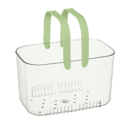 Clear Hand Basket Comfortable Handle Ventilation Holes Easy Access Versatile Fruit Storage Basket for Camping V1294-YM0521-3117230074513