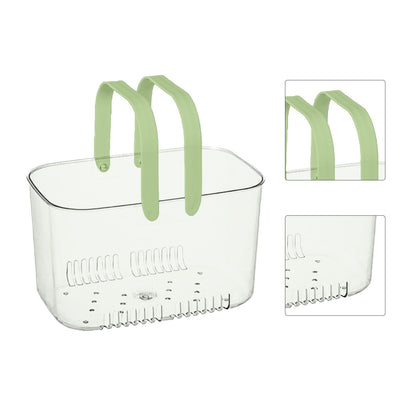 Clear Hand Basket Comfortable Handle Ventilation Holes Easy Access Versatile Fruit Storage Basket for Camping V1294-YM0521-3117230074513
