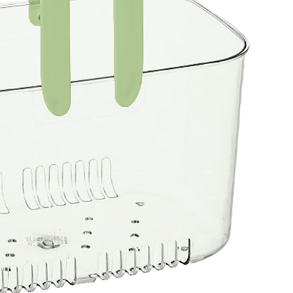 Clear Hand Basket Comfortable Handle Ventilation Holes Easy Access Versatile Fruit Storage Basket for Camping V1294-YM0521-3117230074513