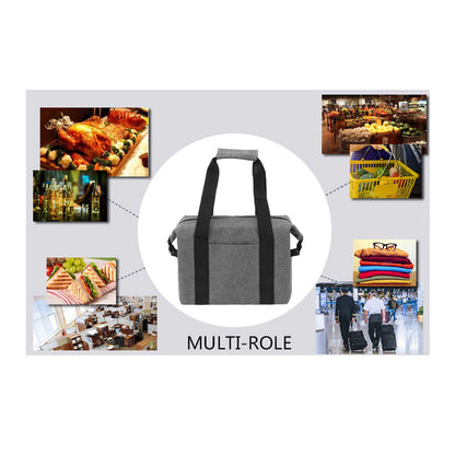 Camping Cooler Bag Leakproof Foldable Fresh Picnic Thermal Insulation Bag for Travel Work School Grey Large V1294-YM0521-3117230076811