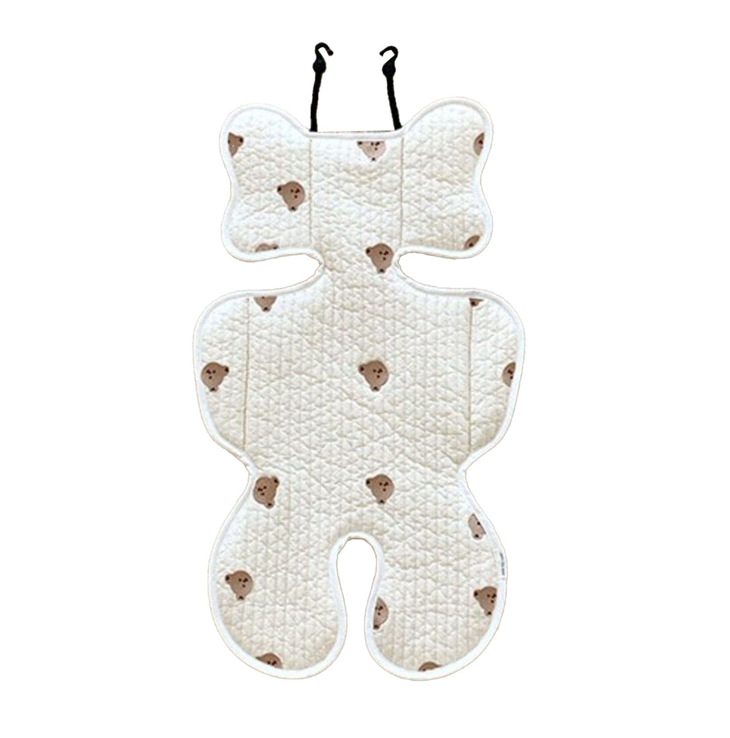 Soft Baby Stroller Seat Cushion Breathable Pure Cotton Infant Car Seat Head Neck Body Support Thin Style Bear V1294-YM0521-3117230077511