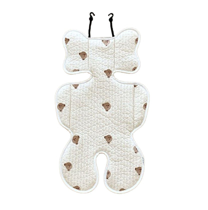 Soft Baby Stroller Seat Cushion Breathable Pure Cotton Infant Car Seat Head Neck Body Support Thin Style Bear V1294-YM0521-3117230077511