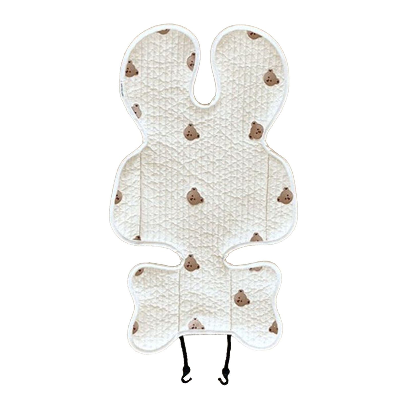 Soft Baby Stroller Seat Cushion Breathable Pure Cotton Infant Car Seat Head Neck Body Support Thin Style Bear V1294-YM0521-3117230077511